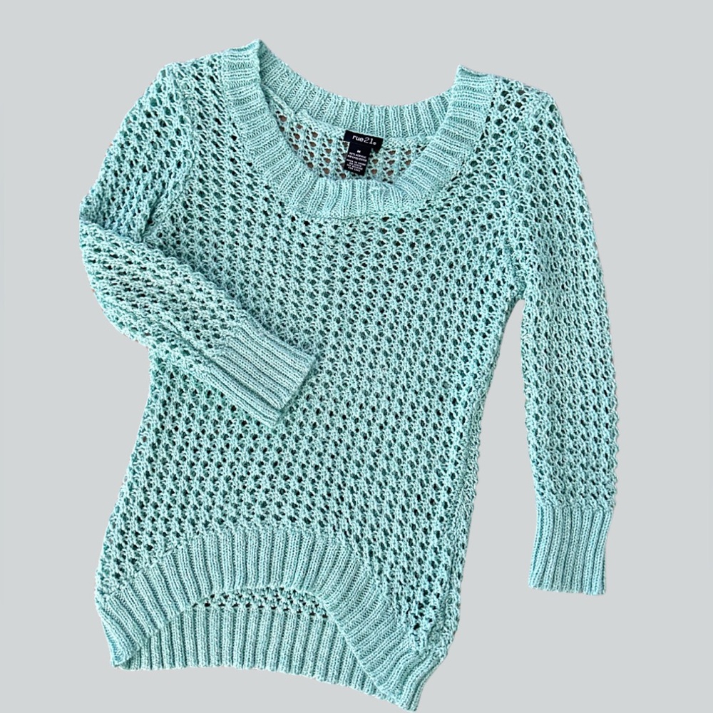 Rue21 Hi-Lo Open Knit Sweater